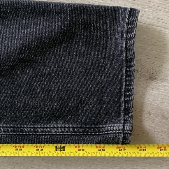 Abercrombie 90’s Slim Straight Ultra High Rise Jeans Black Size 29 cross cross - Picture 10 of 14